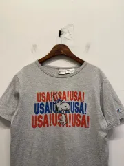 50s 復刻 Champion × peanuts SNOOPY ヴィンテージ 半袖 Tシャツ