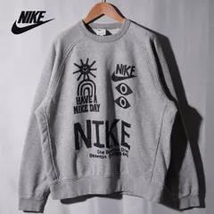 ナイキ NIKE スウェット XL グレー ラグラン 裏毛 アート ストリート アメカジ スポーツミックス 古着 A172