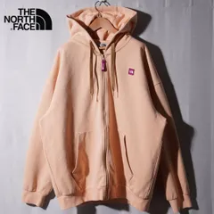 ノースフェイス THE NORTH FACE ジップパーカー XXL ピーチベージュ ロゴ刺繍 オーバーサイズ ビッグシルエット ストリート  古着 A173