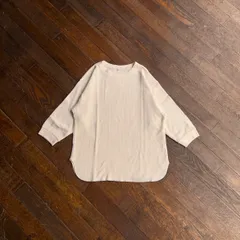 UNIQLO ユニクロ 2017s ワッフルT 七分袖 サーマルT ラウンドヘム 神T オフホワイト Mサイズ