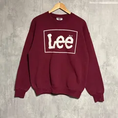 90s Lee スウェット M ボルドー USA製 ボックスタグ リー トレーナー エンジ バーガンディ ビンテージ ヴィンテージ 90年代 アメリカ製 ヘビーウェイト 肉厚 裏起毛 古着 ストリート アメカジ オーバーサイズ プリントロゴ ユニセックス 希少