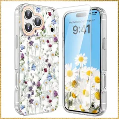 ☆彡送料無料でお届け☆彡Color:カモミール_Size:6.9＂ iPhone 17 Pro Max MILPROX iPhone 17 Pro Max 対応 花柄ケース マット背面 サラサラ手触り 指紋/手垢つきにくい 黄変しない 耐久性 可愛い おしゃれ