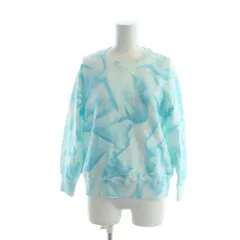 エムエムシックス メゾンマルジェラ MM6 Maison Margiela 24SS スウェット トレーナー 長袖 裏毛 タイダイ柄 8 120-130cm 青 ブルー 白 ホワイト ■GY44 /MQ