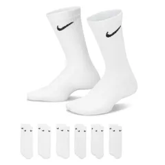 ナイキ 靴下 6足組 子ども用 21-25cm NIKE 6P YA エブリデイ クッション クルーソックス 6足セット ジュニア キッズソックス 子供 スポーツソックス 白  クルー丈 くつ下  スポーティ/SX6910-100