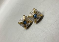 ゴージャス デコラティブ ピアス ブルーストーン ヴィンテージ 