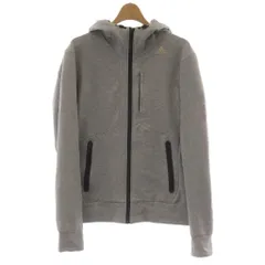 アディダス adidas パーカー M グレー フード付き フルジップ 長袖 /AU