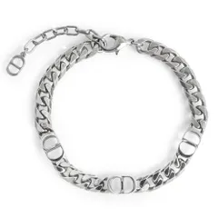 クリスチャンディオール B1446HOMMT CD ICON チェーンリンク シルバー ブレスレット 箱付 Christian Dior（美品）