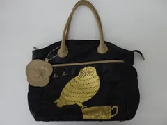 バルコス BARCOS × digmeout バッグ ブラック ふくろう 梟 フクロウ ミミズク トートバッグ 鞄 中古品