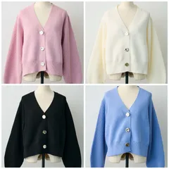 スポンディッシュBIGボタンクロップドカーデ