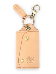 新品 [IL BISONTE (イルビゾンテ)] キーケース レザー 本革 牛革 レディース メンズ ユニセックス ヌメ ナチュラル