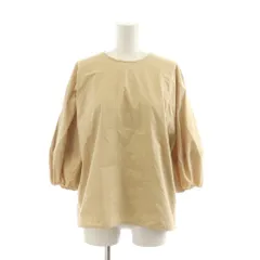 マルティニーク martinique シャツ ブラウス 七分袖 パフスリーブ クルーネック ベージュ /RR