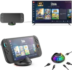 Switch 2用ドック【2025年新型5in1多機能】Switch 充電スタンド(LANポート/HDMI変換/TVモード/USB-C/USB2.0) PD 60W急速充電 有線LAN付き スイッチ2 ドック マルチポートを搭載 軽量化 RGBライト付き