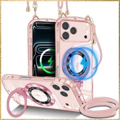 ☆彡送料無料でお届け☆彡Size:iPhone 17 Pro Max_Color:クリアピンク iPhone 17 Pro Max クリア ケース 可愛らしくシンプル 猫耳にストラップ穴付き Magsafe 対応 ワイヤレス充電対応 iPhone17 prom