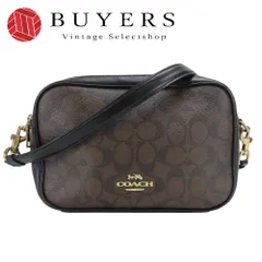 【中古】 コーチ ショルダーバッグ シグネチャー F68168 PVC レザー ダークブラウン ブラック 斜め掛け 普段使い レディース 女性 COACH