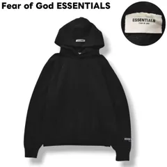 【人気】 フィア オブ ゴッド エッセンシャルズ Fear of God ESSENTIALS リフレクター ロゴ プリント パーカー フーディー トレーナー スウェット ラグランスリーブ 裏起毛 S ブラック ストリート メンズ