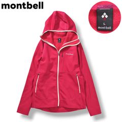 モンベル montbell クリマプラス ストレッチ CLIMAPLUS STRECH トレールアクション パーカー ジップアップ ラグランスリーブ 裏地 フリース L ピンク アウトドア ウェア タウンユース レジャー レディース