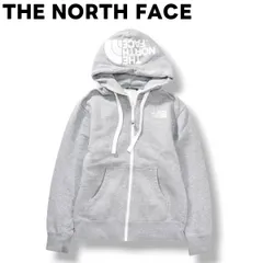 【ゴールドウィン製】 ノースフェイス THE NORTH FACE リアビュー フルジップ フーディー パーカー トレーナー スウェット 裏起毛 XS グレー アウトドア カジュアル ウェア タウンユース レジャー メンズ
