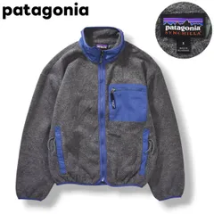 【極暖】 パタゴニア patagonia シンチラ SYNCHILLA フリース ジャケット ジップアップ スタンドカラー ブルゾン ジャンパー S グレー x ネイビー アウトドア ウェア タウンユース レジャー レディース ♪