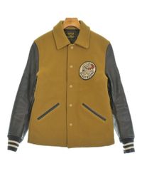 COOTIE スタジャン レザー袖 ブラック×ブラウン M 降谷建志着用モデル