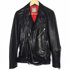 【倉吉店】 中古 nano universe | ナノユニバース レザー シープスキン ダブルライダース レザージャケット NUC73L00879SH ブラック サイズ：M 【91】