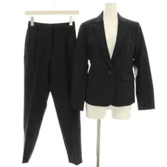 ルイルエ ブティック RUIRUE BOUTIQUE スーツ テーラードジャケット シングル 1B スラックス パンツ イージー S 紺 ネイビー /HN