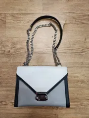 マイケルコース 白/グレー チェーンバッグ