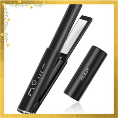 ヘアアイロン コードレス ストレートアイロン ミニ 小型 持ち運び 両用 USB充電式 2way カール 前髪用誤起動防止ロック 160/180/200度設定可能 男女兼用 家庭/旅行/出張/通勤用 1