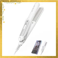 Aliliy ヘアアイロン ミニ 180g超 軽量 180℃プロ仕様 ストレートアイロン 前髪用 カール ストレート 30s急速加熱 サロン級マイナスイオン ツヤ髪 ヘアケア コテ 20mm コンパクト 持ち運び便利 ヘアスタイリング ワンタッチ ロック付 1のサムネイル