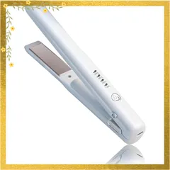 ヘアアイロン コードレスヘアアイロン 高濃度マイナスイオンで髪を保護、4段階のスマート温度調節、静電気抑制 ストレートアイロン ホワイト LZB