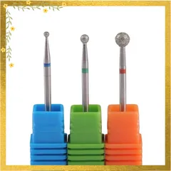 ボール ダイヤモンドネイルビット キューティクルクリーンネイルアートツール 3個 0