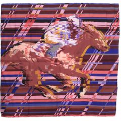 HERMES ウエスタン&カンパニー ミニクッション ブルーストライプ