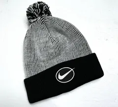 90s ヴィンテージ  NIKE｜ナイキ  ボンボン付き ニットキャップ  ビーニー 帽子