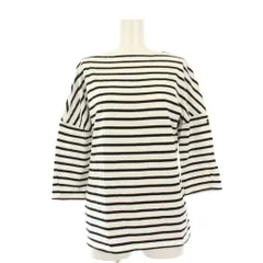 セントジェームス SAINT JAMES Tシャツ カットソー 七分袖 ボーダー 36 黒 白 /KH