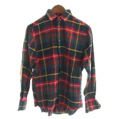 ポロ ラルフローレン POLO RALPH LAUREN フランネルシャツ XS 赤 レッド 紺 ネイビー チェック柄 長袖 /AP