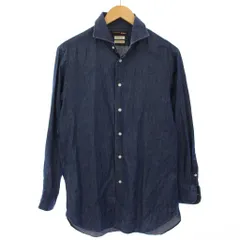 ビームスエフ BEAMS F Slim Fit デニムシャツ ダンガリー 長袖 L ブルー 21-11-1504-811 /TK