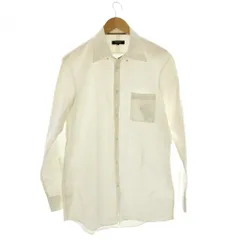 バーバリーブラックレーベル BURBERRY BLACK LABEL ワイシャツ 42 白 無地 長袖 胸ポケット /JP
