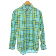インディビジュアライズドシャツ INDIVIDUALIZED SHIRTS ボタンダウンシャツ カジュアル 長袖 レギュラーカラー チェック柄 15/32 青 ブルー 黄色 イエロー /BB