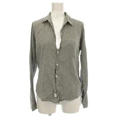 フランク&アイリーン Frank&Eileen オープンカラーシャツ ブラウス 長袖 ギンガムチェック XS グレー 白 /☆G