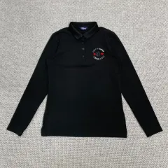 ディズニー クマのプーさん 長袖 ポロTシャツ ブラック