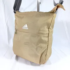 【訳あり】アディダス ショルダーバッグ ベージュ 軽量 斜めがけ スポーツ 正面汚れ有