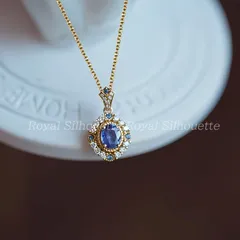 ネックレス ペンダント ゴールドカラー 金色 フェイクストーン ブルー 青 アンティーク風 豪華 個性的 レディース ジュエリー 大人かわいい デイリー ガーリー フェミニン イベント パーティー