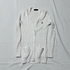 ポロ ラルフ ローレン 正規品 ケーブル カーディガン レディース M-L