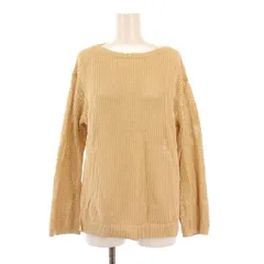 アルアバイル allureville ニット メッシュ 長袖 クルーネック ワンカラー 2 ベージュ /BB