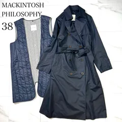 【3シーズン対応】マッキントッシュフィロソフィー トレンチコート 濃紺 38 ライナー付 オケージョン 卒業式 入学式 フォーマル ビジネス
