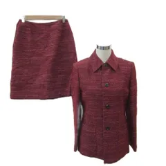 キース KEITH フォーマルスーツ セットアップ 上下 ステンカラージャケット ミドル丈 シングルボタン フレアスカート ひざ丈 赤 レッド /SM13 ■GY60