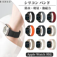 アップルウォッチ バンド マグネット シリコン コンパチブル スマートウォッチ 腕時計 交換用 ベルト 交換バンド 蒸れない 防水 磁気 男性 女性 49mm 46mm 45mm 44mm 42mm 41mm 40mm 38mm
