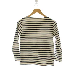 セントジェームス SAINT JAMES カットソー 白 ネイビー ボーダー柄 長袖 ラウンドネック /JP