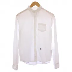 フランク&アイリーン Frank&Eileen Ron Herman 別注 LUKE カジュアルシャツ 長袖 レギュラーカラー ロゴ 刺繍 ワンポイント XXS 白 ホワイト /BB