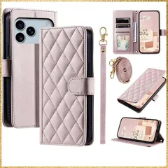 ☆彡送料無料でお届け☆彡Size:iPhone 17 Pro Max_Color:ローズピンク For iPhone 17 Pro max ケース 手帳型 アイフォン17 プロマックス ケース ショルダー カード収納 スマホケース いphone17Promax