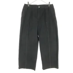 美品 INHERIT インヘリット SUPER THANKS コラボ ワイドデニムパンツ M ダークグレー メンズ 古着のサムネイル